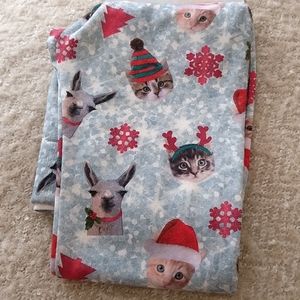 Christmas Cat Fleece Lined Leggings L/XL